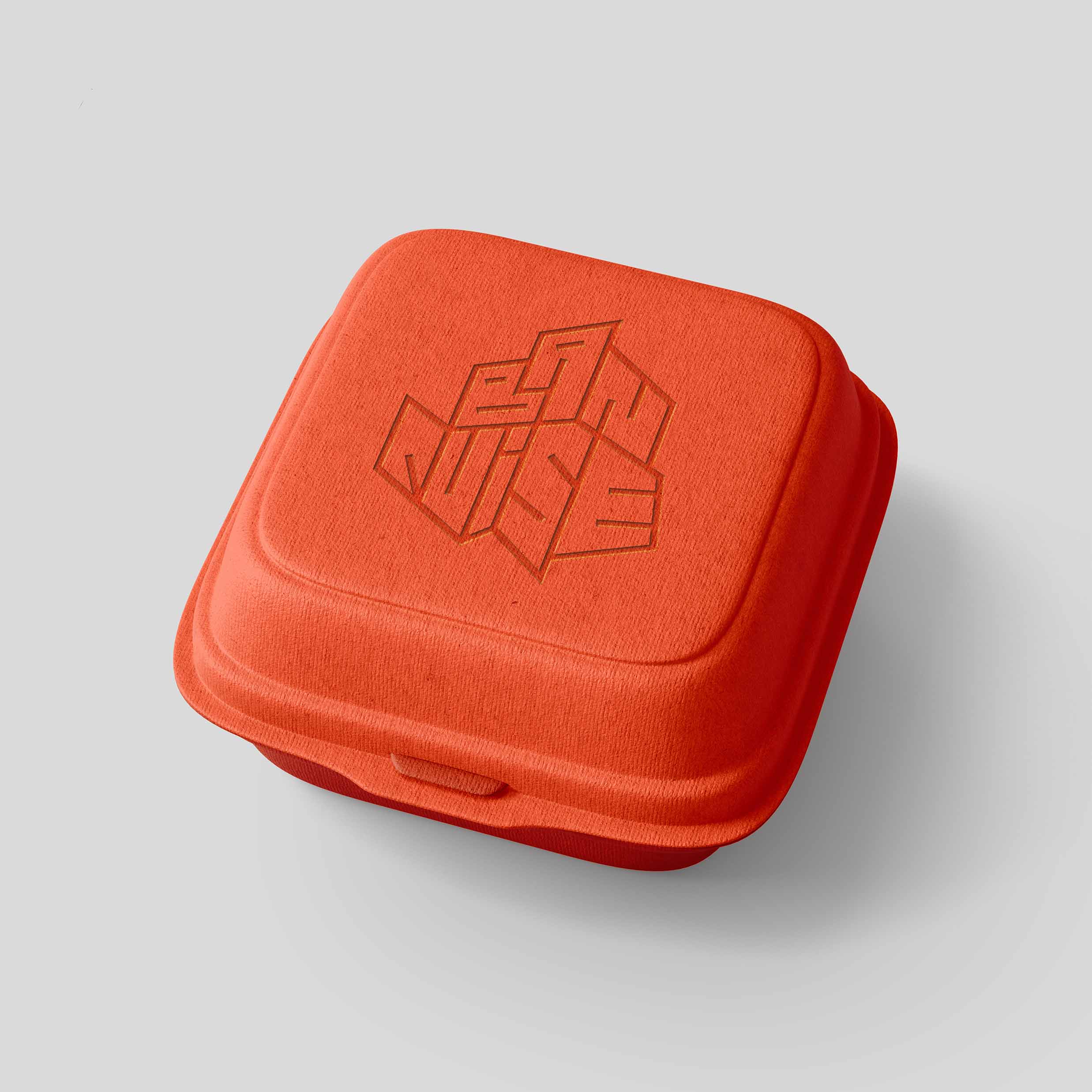 La Banquise redesign mockup on a to go box