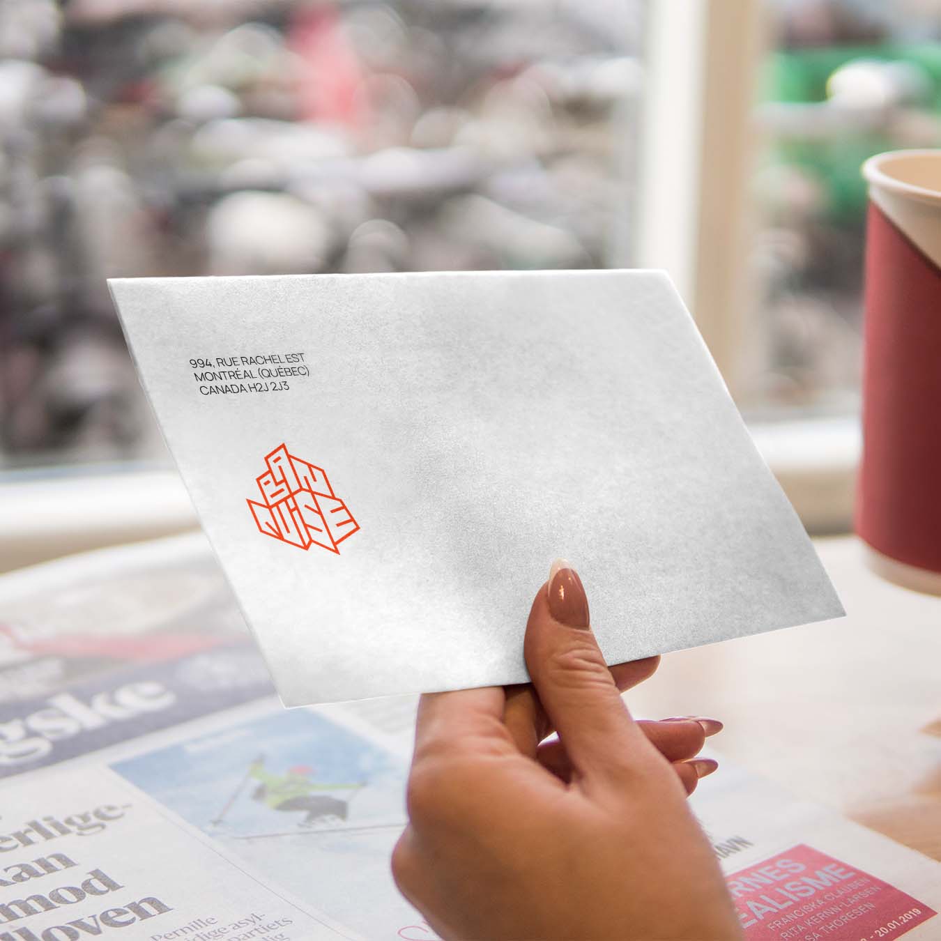 La Banquise redesign mockup on a on a letter