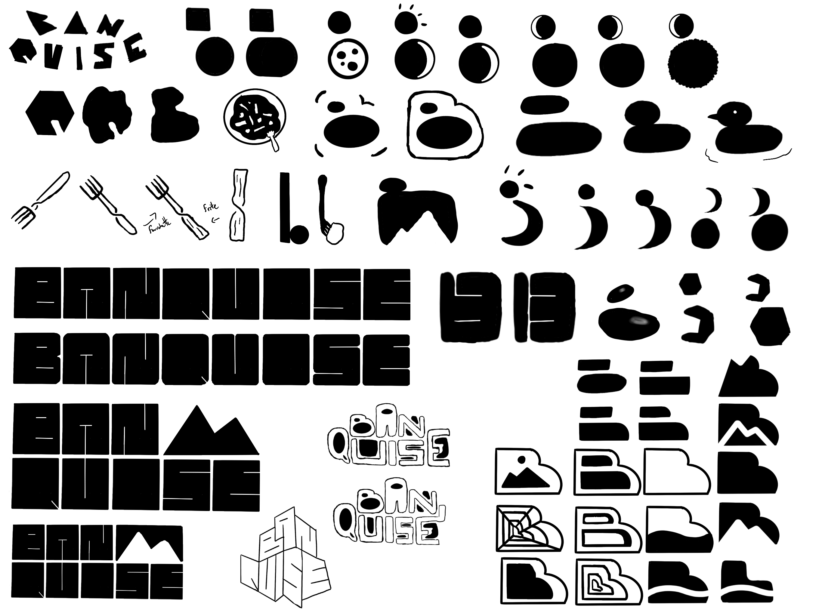 Sketches for the La Banquise redesign