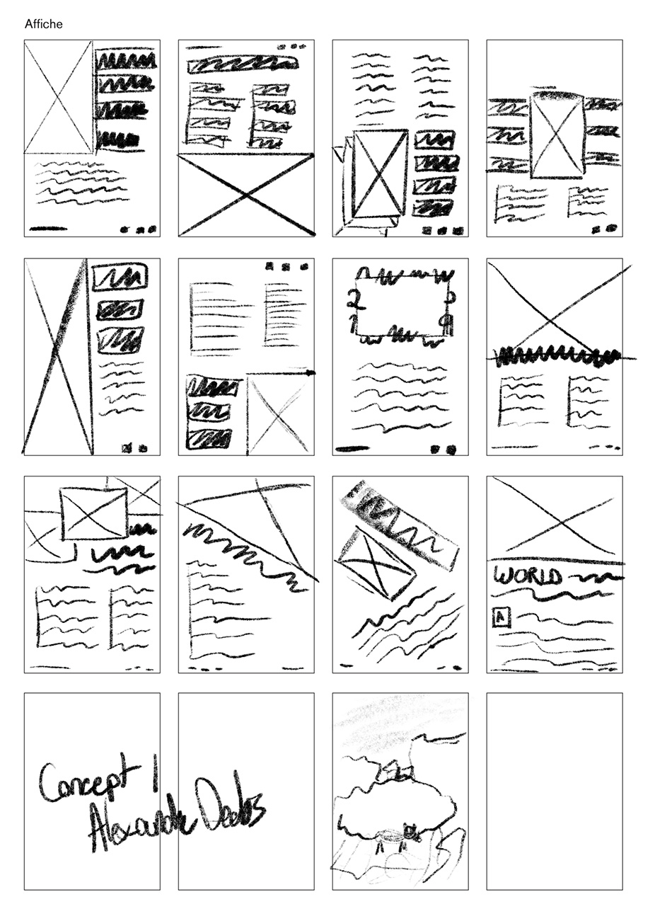 A sketch for Expo World Press Photo's graphic design project