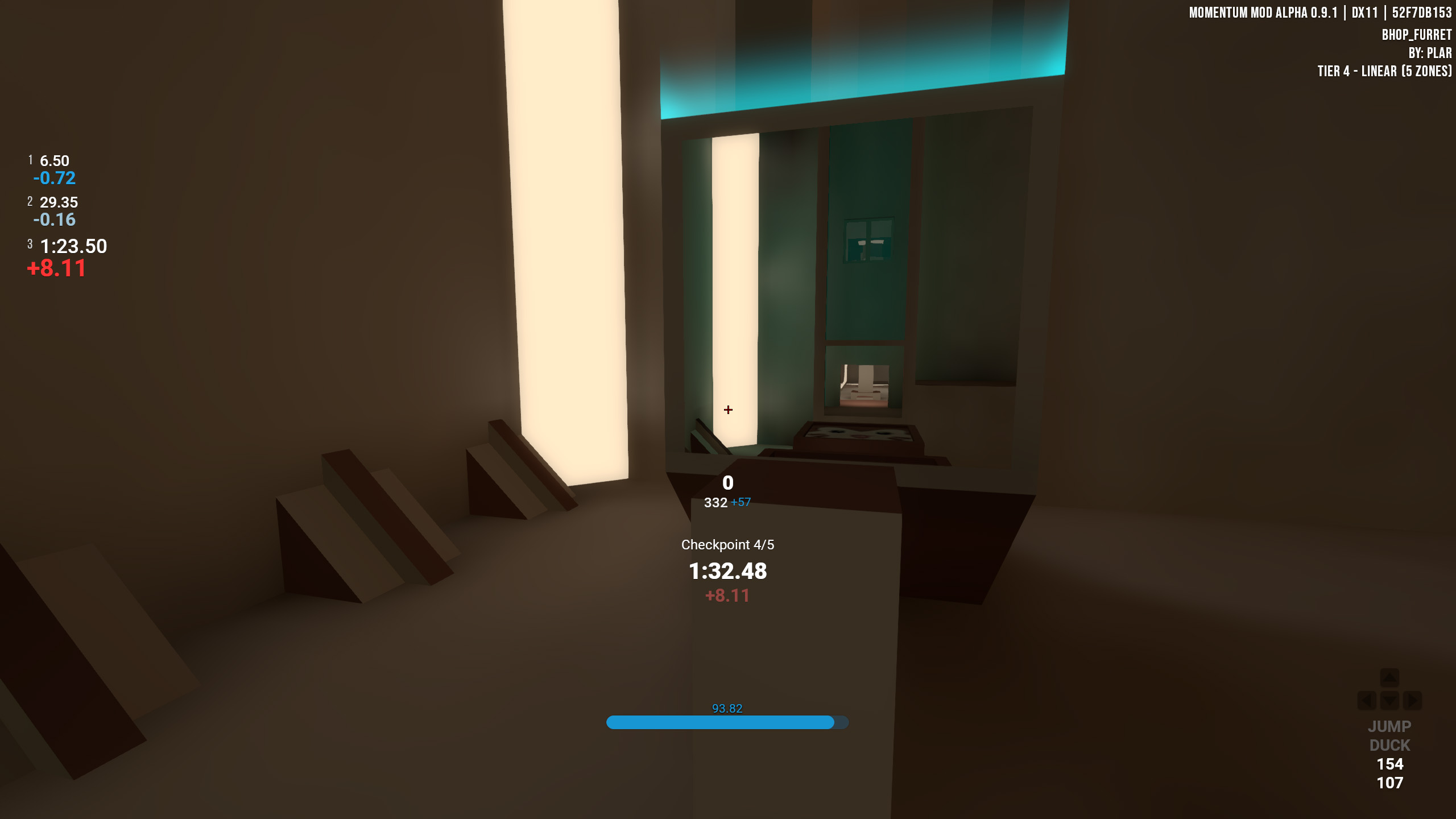 Momentum Mod's new in-game UI displaying the in-game hud/ui