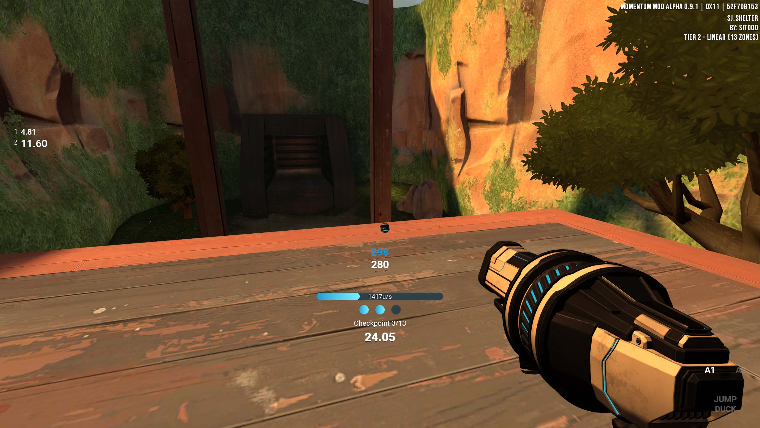 Momentum Mod's new in-game UI displaying the in-game hud/ui