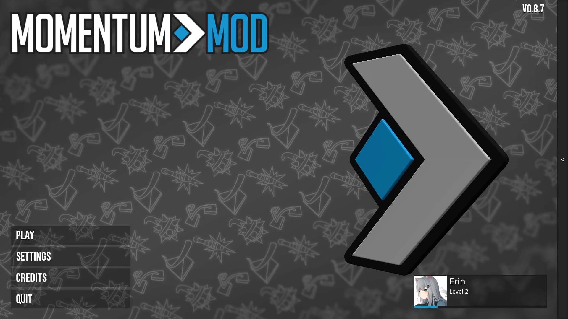 An old vgui in-game screenshot of Momentum Mod